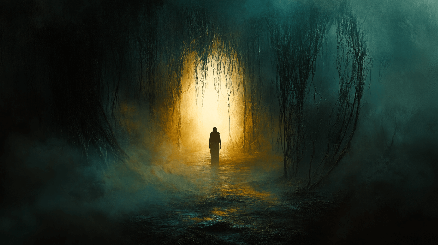 A single weapon — a blade tumbling through dark space — the moment of choosing to release, to regulate rather than react